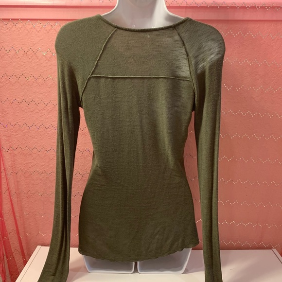 Free People FP Green Long Sleeve Shirt - Picture 3 of 3